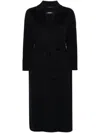's Max Mara Wool Coat With Detachable Waist Strap In Blue
