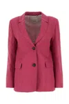 's Max Mara Tyrian Purple Linen Sofia Blazer In Purple