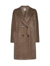 S Max Mara Roseto Wool Teddy Short Coat In Beige