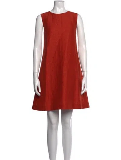Pre-owned S Max Mara Colorblock Pattern Knee-length Dress In Blue/white
