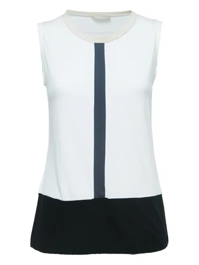 Pre-owned 's Max Mara Colour-block Blouse In White