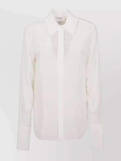 's Max Mara Concealed Placket Button-up Shirt In Beige