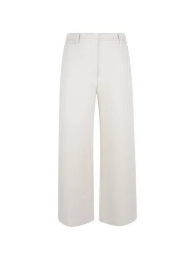 's Max Mara Concealed-fastening Trousers In White