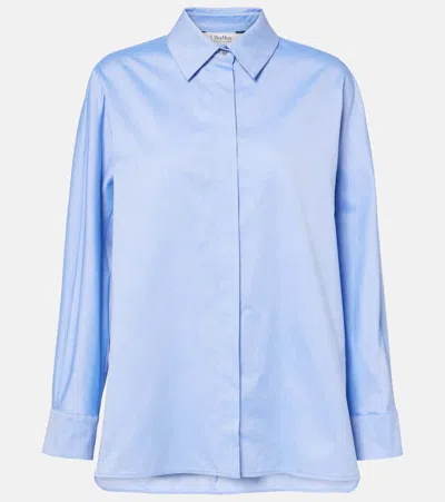 S Max Mara Conero Long-sleeved Oxford Shirt In Blue