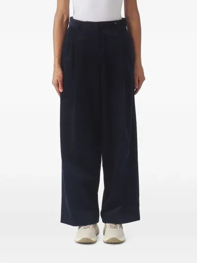 S Max Mara Corduroy Trousers In Blue