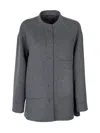 S Max Mara Costanza Virgin Wool Jacket In Gray