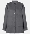 S Max Mara Costanza Virgin Wool Jacket In Gray