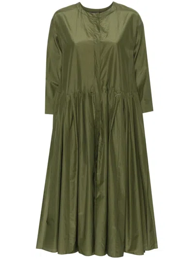 's Max Mara Cotton And Silk Blend Midi Dress In Green