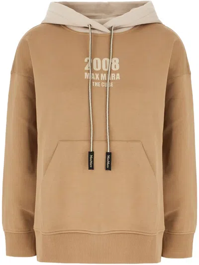 's Max Mara Cotton-blend Hoodie In 褐色