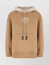 S Max Mara Cotton Hooded Sweatshirt Kangaroo Pocket In Brown