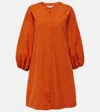 S Max Mara Cotton Poplin Minidress In Orange