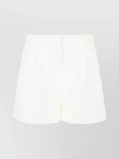 'S MAX MARA COTTON SHORTS WITH PLEATED DESIGN AND BELT LOOPS