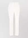 S Max Mara Cotton Stretch Pants With Pockets And Pleats In White