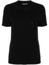 S Max Mara Embroidered-logo Cotton T-shirt In Black