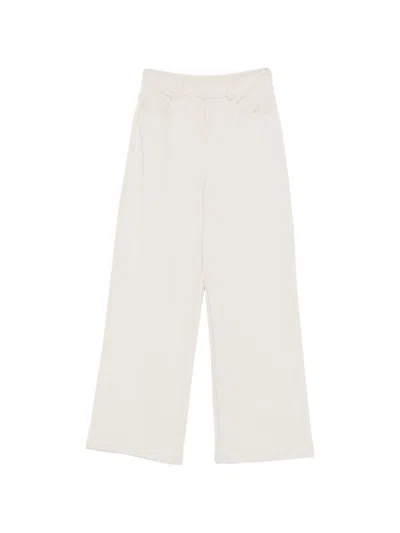 S Max Mara Cotton Wide-leg Trousers In Beige