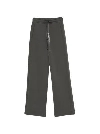 S Max Mara Cotton Wide-leg Trousers In Grey