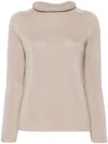 S Max Mara Cowl-neck Cotton Jumper In Neutrals