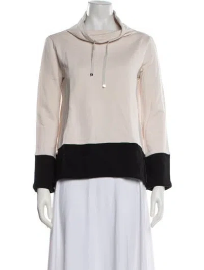 Pre-owned S Max Mara Cowl Neck Long Sleeve Top In Neutrals