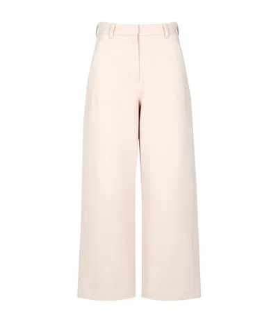 S Max Mara Trousers Cream In Gold