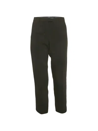 Pre-owned 's Max Mara Crepe Tailored Trousers In Black