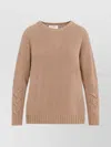 S Max Mara Crew Neck Cable-knit Sweater With Ribbed Trims