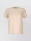 S Max Mara Logo Embroidered Crewneck T-shirt In Beige