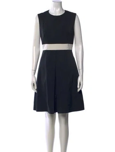 Pre-owned 's Max Mara Crew Neck Knee-length Dress In Black