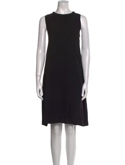 Pre-owned 's Max Mara Crew Neck Knee-length Dress In Black
