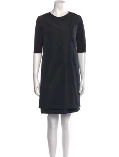 Pre-owned 's Max Mara Crew Neck Knee-length Dress In Black
