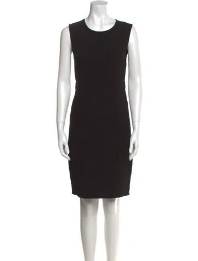Pre-owned 's Max Mara Crew Neck Knee-length Dress In Black