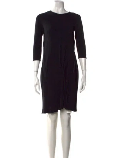 Pre-owned S Max Mara Crew Neck Knee-length Dress In Black