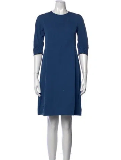 Pre-owned 's Max Mara Crew Neck Knee-length Dress In Blue