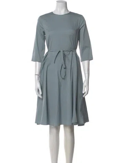 Pre-owned S Max Mara Crew Neck Knee-length Dress In Blue