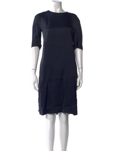 Pre-owned S Max Mara Crew Neck Knee-length Dress In Blue