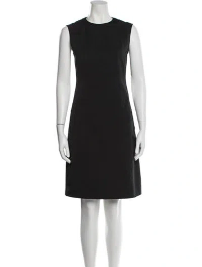 Pre-owned S Max Mara Crew Neck Knee-length Dress In Grey