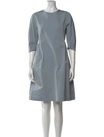 Pre-owned S Max Mara Crew Neck Knee-length Dress In Grey