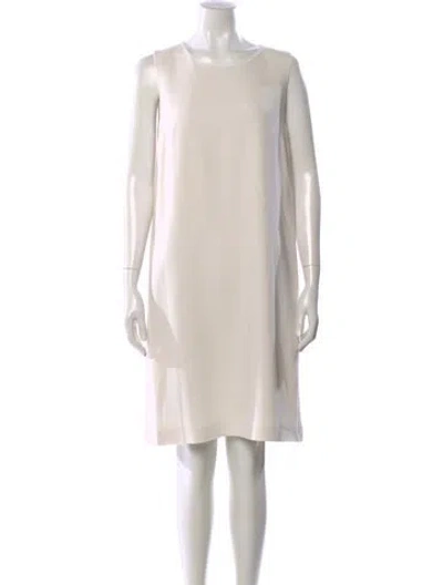 Pre-owned 's Max Mara Crew Neck Knee-length Dress In Neutrals