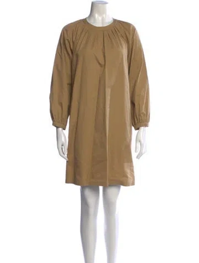 Pre-owned S Max Mara Crew Neck Knee-length Dress In Neutrals