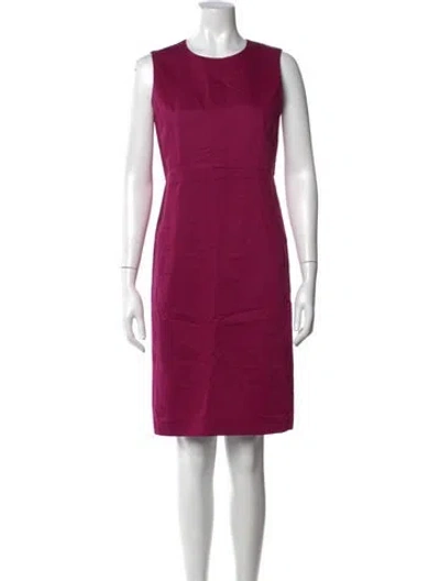 Pre-owned S Max Mara Crew Neck Knee-length Dress In Pink