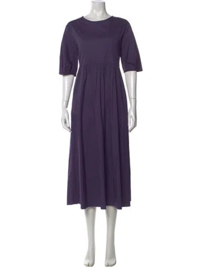 Pre-owned S Max Mara Crew Neck Long Dress In Purple