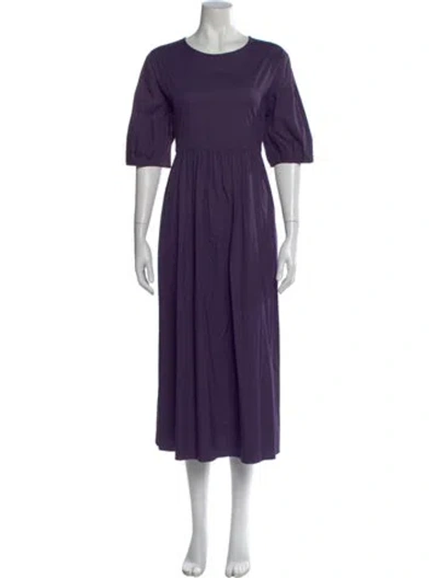 Pre-owned 's Max Mara Crew Neck Long Dress In Purple