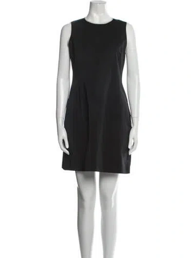 Pre-owned 's Max Mara Crew Neck Mini Dress In Black