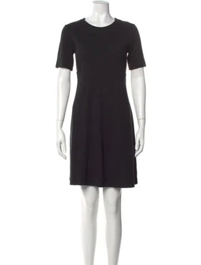 Pre-owned S Max Mara Crew Neck Mini Dress In Brown