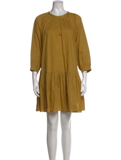 Pre-owned 's Max Mara Crew Neck Mini Dress In Green