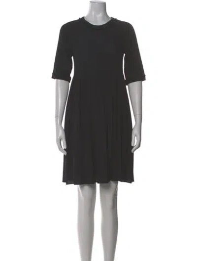 Pre-owned S Max Mara Crew Neck Mini Dress In Grey