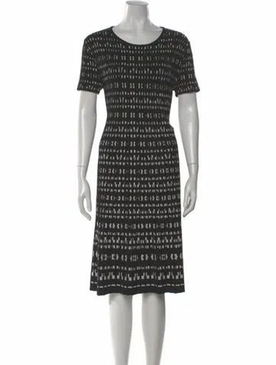 Pre-owned S Max Mara Crew Neck Mini Dress In Grey