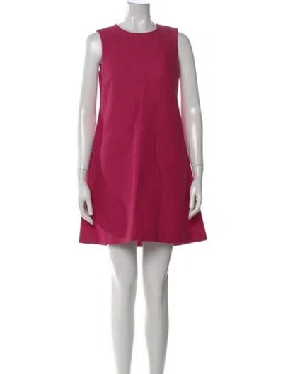 Pre-owned 's Max Mara Crew Neck Mini Dress In Pink