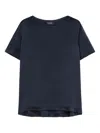 S Max Mara Crew-neck Short-sleeve Top In Blue