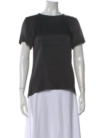 Pre-owned 's Max Mara Crew Neck Short Sleeve Top In Grey