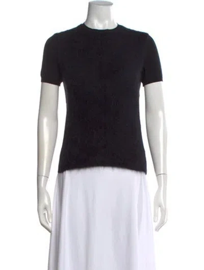 Pre-owned S Max Mara Crew Neck Short Sleeve T-shirt In Black